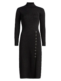The Chaya Mock Turtleneck Midi-Sweaterdress