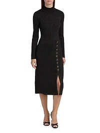 The Chaya Mock Turtleneck Midi-Sweaterdress
