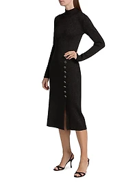 The Chaya Mock Turtleneck Midi-Sweaterdress
