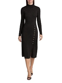 The Chaya Mock Turtleneck Midi-Sweaterdress