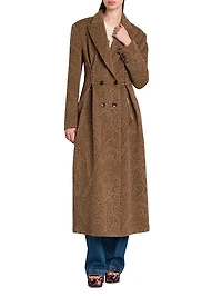Lace Laced Double-Breasted Trench