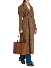 Lace Laced Double-Breasted Trench