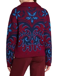 Jacqaurd Polo Collar Sweater