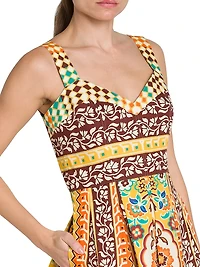 Tapestry Sweetheart Tank Dress