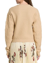 Daydream Floral Cable-Knit Sweater