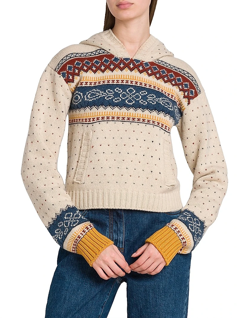 Fair Isle-Style Wool Hoodie