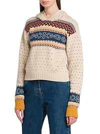 Fair Isle-Style Wool Hoodie