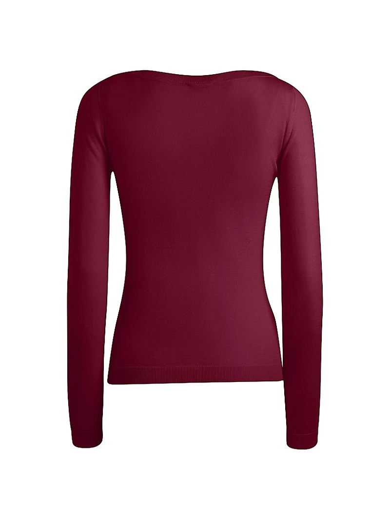 Embroidered Wool-Blend Sweater