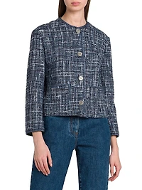 Tweed Round Neck Jacket