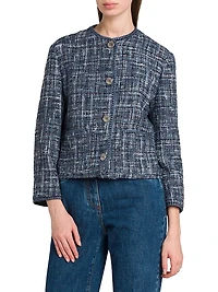Tweed Round Neck Jacket