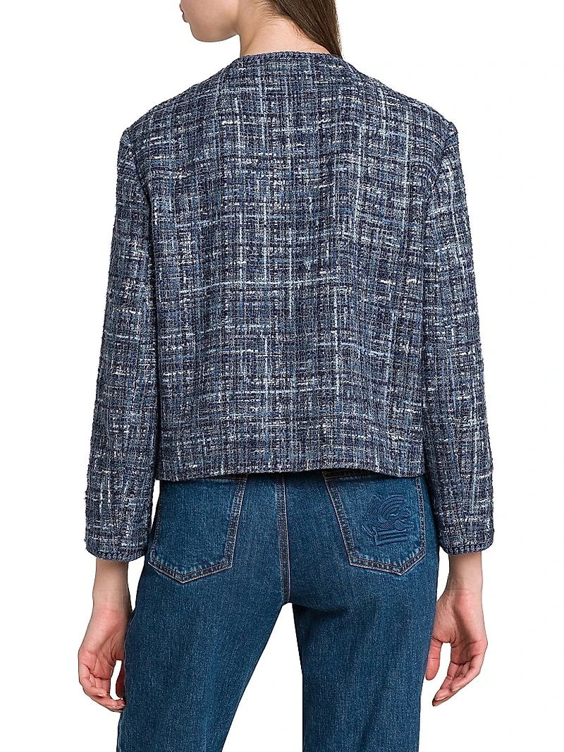 Tweed Round Neck Jacket