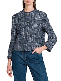 Tweed Round Neck Jacket