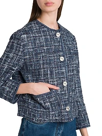 Tweed Round Neck Jacket