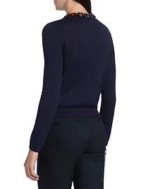 Jeweled Neckline Cardigan