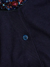 Jeweled Neckline Cardigan