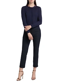 Jeweled Neckline Cardigan