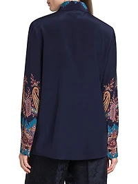 Midnight Dream Paisley Silk Shirt