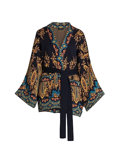 Midnight Dream Wrap Cardigan Minidress