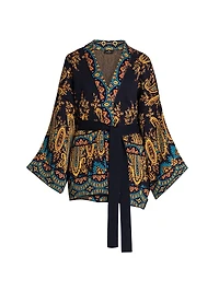 Midnight Dream Wrap Cardigan Minidress