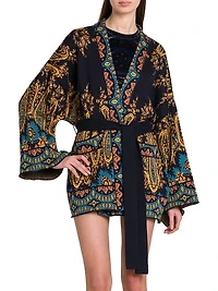 Midnight Dream Wrap Cardigan Minidress