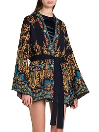 Midnight Dream Wrap Cardigan Minidress
