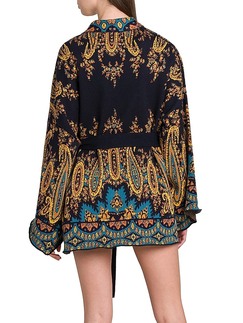 Midnight Dream Wrap Cardigan Minidress