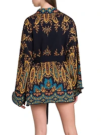 Midnight Dream Wrap Cardigan Minidress