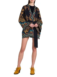 Midnight Dream Wrap Cardigan Minidress