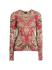 Floral Paisley Wool-Blend Top