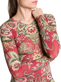 Floral Paisley Wool-Blend Top