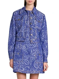 Bouquet Crop Denim Jacket