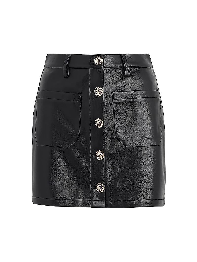 Mimi Faux Leather Miniskirt