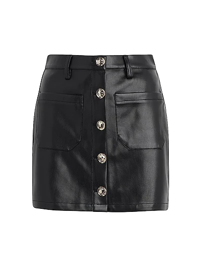 Mimi Faux Leather Miniskirt