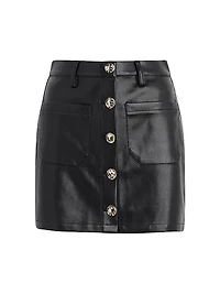 Mimi Faux Leather Miniskirt