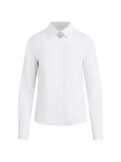 The Darling Embellished Cotton-Blend Shirt