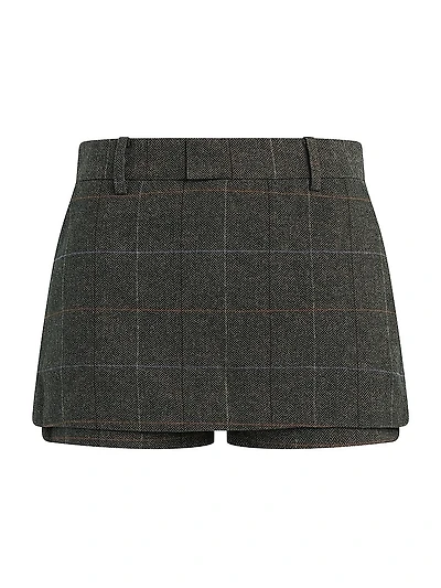 Spencer Plaid High-Rise Skort