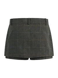 Spencer Plaid High-Rise Skort