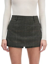 Spencer Plaid High-Rise Skort