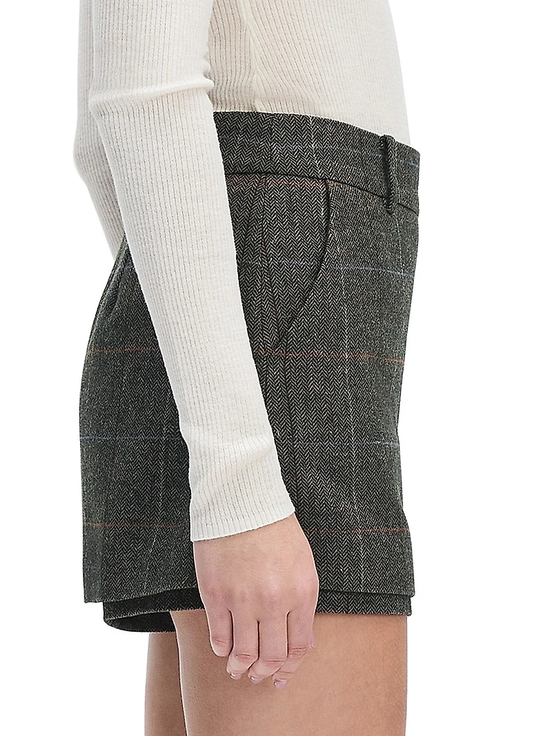Spencer Plaid High-Rise Skort