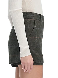 Spencer Plaid High-Rise Skort