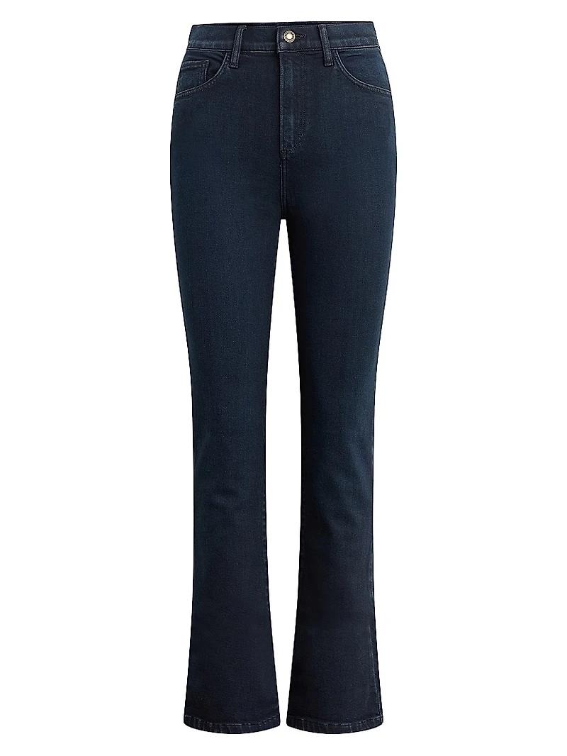 The Valentina Denim High-Rise Mini Boot-Cut Jeans