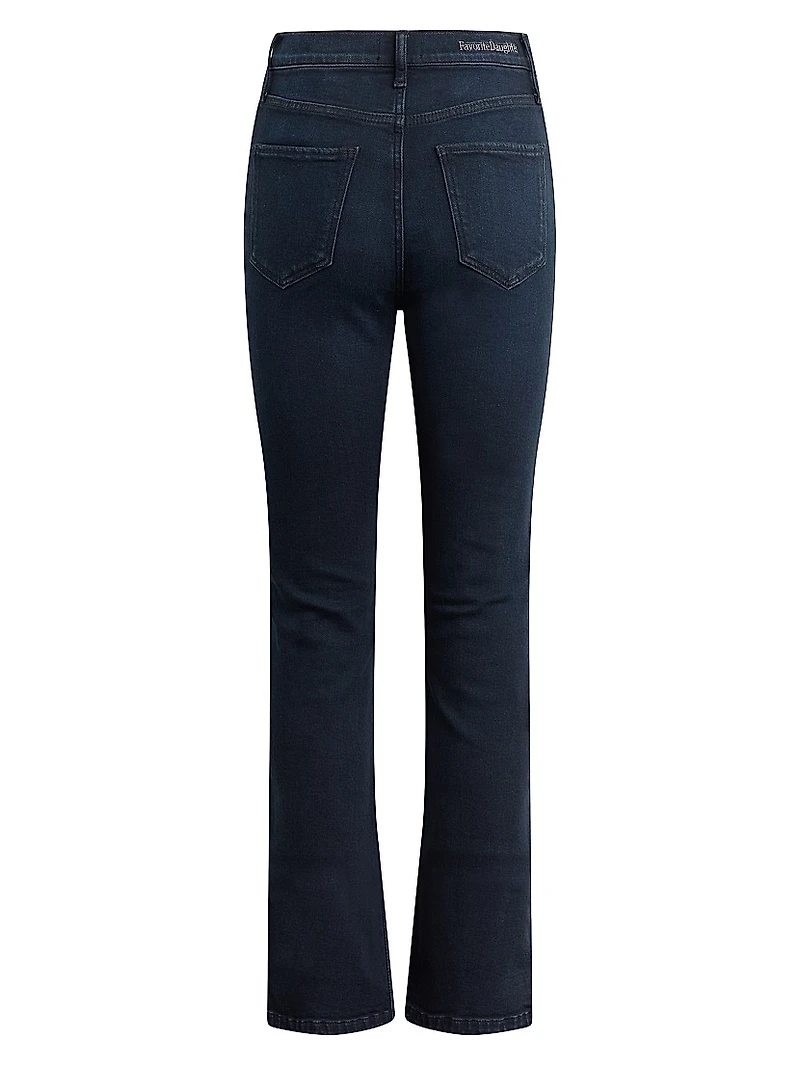 The Valentina Denim High-Rise Mini Boot-Cut Jeans