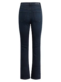 The Valentina Denim High-Rise Mini Boot-Cut Jeans