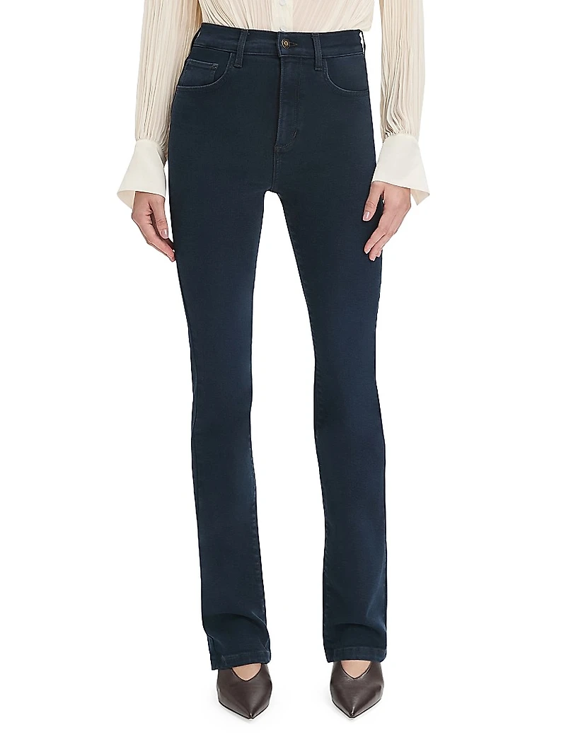 The Valentina Denim High-Rise Mini Boot-Cut Jeans