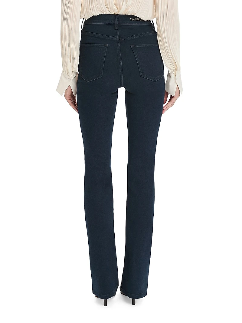 The Valentina Denim High-Rise Mini Boot-Cut Jeans