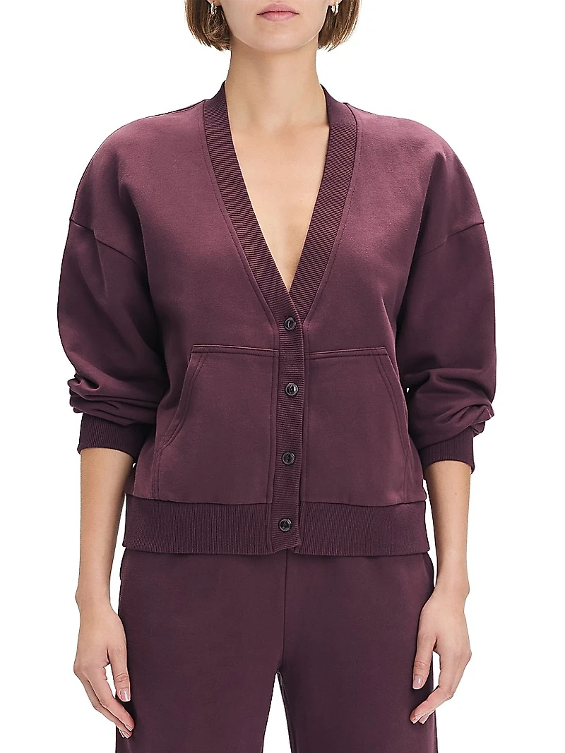 The Cutesy Cotton V-Neck Crop Cardigan