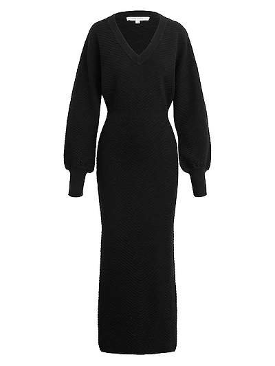 Ava Long-Sleeve Midi-Sweaterdress