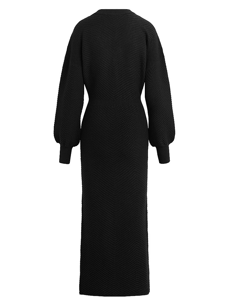 Ava Long-Sleeve Midi-Sweaterdress