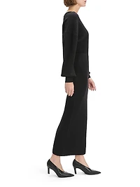 Ava Long-Sleeve Midi-Sweaterdress