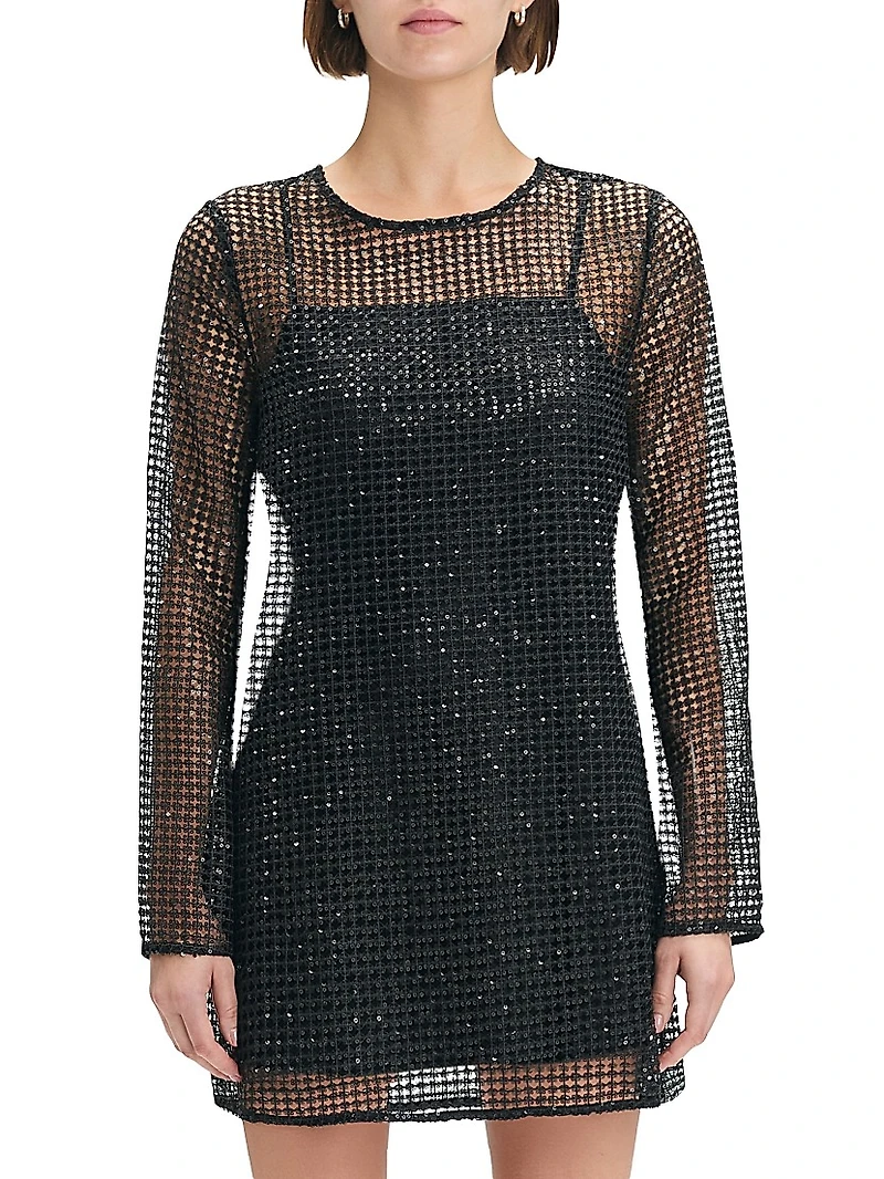 The Sweet Life Sequin Mesh Minidress